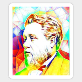 Charles Spurgeon Colourful Portrait | Charles Spurgeon Artwork 12 Sticker